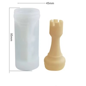 Moules en silicone pour bougies, figurines d'échecs de la série Chessman, décorations DIY faites maison - Product Image 3