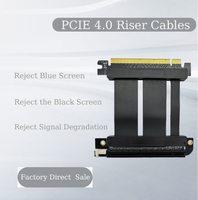 Kabel Ekstensi Kartu Grafis Workstation AI Grosir PCIe 4.0 X16 16GT/s Double Row White Latch EMI Shielding Ribbon