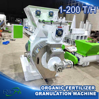 RICHI Machine de granulation d'engrais organique de fumier de poulet 3-4 t/h personnalisée pour gâteau de bouse de porc et de vache