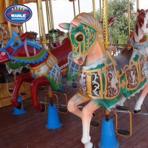 Manège à chevaux en laiton de style vintage, 34 places, avec boîte à musique, attraction de fête foraine, <span class=keywords><strong>fourniture</strong></span> clé en main - Product Image 2