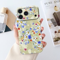 Coque Rigide pour Téléphone Motif Fleurs Sauvages pour iPhone 17 Air 16 14 13 12 11 7 Plus 16e iPhones 15 Pro Max – Prise en Charge de la Personnalisation