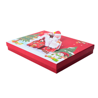 Emballage en papier personnalisé pour cadeaux de Noël Couvercle en papier bonbon et boîte de base avec intérieur en plastique avec logo