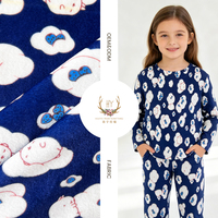 Tissu en velours 100% polyester de haute qualité, imprimé, textile en velours pelucheux pour vêtements