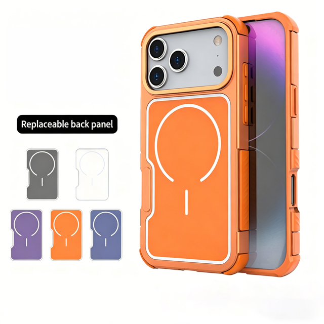 New for iPhone 17 Case Magnetic Phone Case Replaceable Backplate Phone Cover Case for iPhone 17 16 15 Pro Max