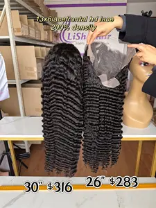 13x6 Hd Lace Frontal Wig Deep Wave 200% Density 100% Human Hair Wholesale For Business Black Woman