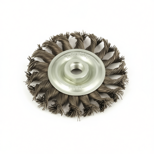 แปรงกลม M14 ลวดเหล็ก 9000 กิริ มิน สำหรับทำความสะอาดโลหะ - Product Image 2