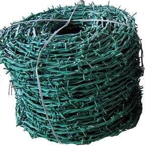 Cheap Price 2.8mm Green Color PVC Coated Barbed Wire /Hot Dipped Galvanized For Fence