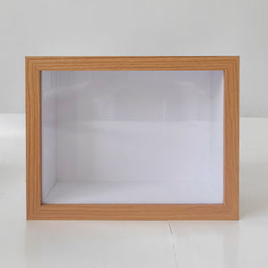 Borde fino 12mm 6x8 8x10 11x14 pulgadas 3 5 6cm Marco de caja de sombra de profundidad Marco de Caja Blanca de color café de madera natural negra - Product Image 3