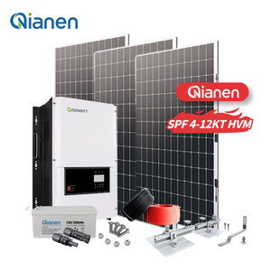 कियान 12 kw मोनोक्रिस्टलाइन सौर पैनल ऑफ-ग्रिड सिस्टम लिथियम आयन लीड एसिड बैटरी हॉट बिक्री घर नई ऊर्जा एमपीपी पैनल - Product Image 1