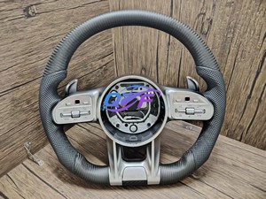 Convient pour Mercedes-Benz CL ClS CLA <span class=keywords><strong>a</strong></span> E S Classe C C36 G63 C43 W204 W205 W213 W212 W211 C300 W218 Volant en cuir personnalisé - Product Image 6