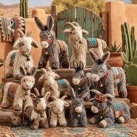 Jouets en peluche personnalisés chèvre et âne en gros pour les boutiques de souvenirs occidentaux, matériaux recyclés, marque privée, directement de l'usine