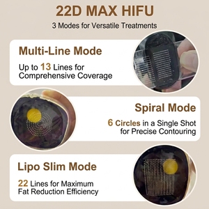Appareil HIFU 22D Max 2-en-1 13D 18D à double contrôle pour rajeunissement, lifting du visage, raffermissement de la peau, remodelage corporel et brosse nettoyante pour le visage - Product Image 5