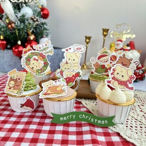 ปลั๊กอินตกแต่งเค้กคริสต์มาสรูปหมีอะคริลิค น้ำผึ้งและรสหวาน สำหรับตกแต่งคัพเค้กในช่วงเทศกาล - Product Image 2