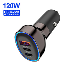 Nouveau chargeur de voiture universel ACC Electroplating Blu-ray USB-A 60W à charge rapide avec prise de conversion pour allume-cigare - Product Image 5
