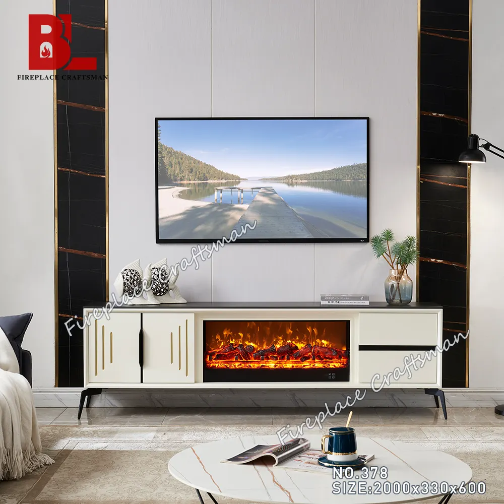 Bảng Điều Khiển Tv Bằng Gỗ 75 Inch Ý Bàn Đá Cẩm Thạch Điều Khiển Từ Xa Giá Đỡ Tv Lò Sưởi