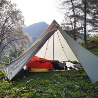 Super vente en plein air pyramide indien style d'eau étanche camping 3-4 personne tipi tente avec trou poêle