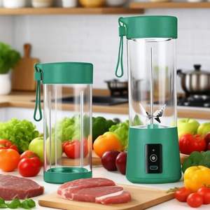 Mixeur portable USB pour voiture 400 ml, électrique, sans BPA, 6 lames, pour smoothies et jus, idéal pour l'extérieur - Product Image 5