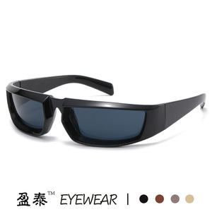 Lunettes de soleil steampunk Y2K pour femmes, lunettes de soleil sport miroir UV400, monture PC, protection solaire classe 2 - Product Image 2