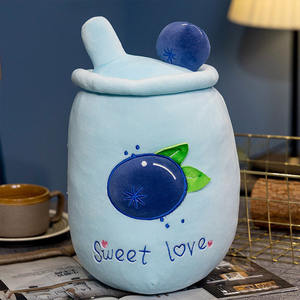 Venta al por mayor de China Animal creativo té de la leche Boba peluche burbuja té felpa almohada dibujos animados leche Boba peluche juguetes suaves - Product Image 5