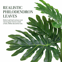 Arbre artificiel Philodendron de 90 cm en PE, aspect naturel, durable, écologique, résistant aux UV, ignifuge, moderne, pour intérieur