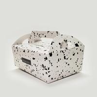 Boîte à emporter personnalisée en carton pliable avec logo sur mesure pour biscuits, beignets et macarons