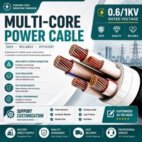 Cable de Alimentación de Cobre Puro de Alta Calidad 99.9% YJV de 5 Núcleos 0.6/1kV con Aislamiento XLPE y Cubierta de PVC, Precio Directo de Fábrica