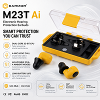 Écouteurs intelligents EARMOR M23T Ai pour la protection auditive avec traduction IA, Bluetooth 6.0 et contrôle par application