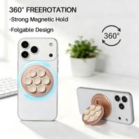 Support de téléphone universel à ventouse magnétique puissant avec anneau, support de bureau et béquille en aluminium pour iPhone Samsung Android EU OEM