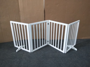 2-Stand Volledig Geassembleerde Houten Pet Poort Voor Honden 4-Panel Puppy Poort Verstelbare Veiligheid Hek Sport Stijl Vrijstaande Indoor Poort - Product Image 2