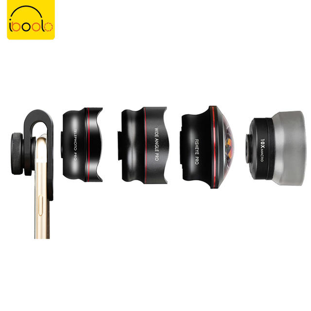 IBOOLO New Design Wide Macro Telephoto Zoom Fisheye 4 in 1 Lens Kit , the Best Lens Kit for iphone 15 Series in the World