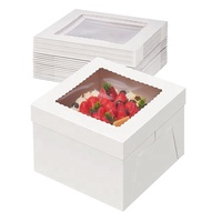Caja de Papel Personalizada de Fábrica para Pasteles, Cajas Cuadradas Blancas Autoabribles para Pasteles, Donuts y Postres, en Oferta