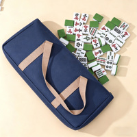 Ensemble de Mahjong de Luxe Américain Personnalisé avec 3 Sacs de Grande Capacité, Portable, Haut de Gamme, pour 4 Joueurs, Utilisation Quotidienne