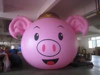 BOYI Gonflable Cochon Mascotte Gonflable Musique Cochon Gonflable Rose Cochon Ballon