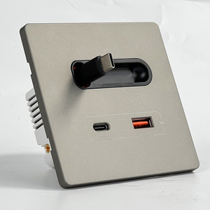 Đa chức năng điện tường Bảng điều chỉnh ổ cắm với có thể thu vào sạc cáp điện USB Loại C tường ổ cắm - Product Image 3