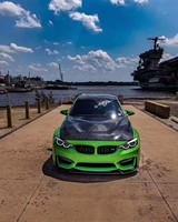 Nouveau capot en fibre de carbone de style GTS de haute qualité pour F80 M3 F82 M4 2014-2019, capots de moteur à fixation par boulons, rétrofit/amélioration