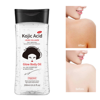 Huile Corporelle Éclaircissante et Hydratante au Kojic Acid, 200ml, pour Massage et Soin de la Peau Naturel Après le Bain – Vente en Gros