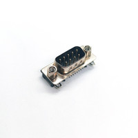 Conectores D-SUB de Alta Calidad, Conector de PCB de Ángulo Recto Macho DB9 de 9 Pines