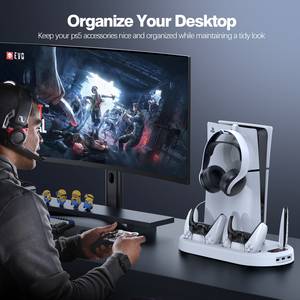 Đa chức năng cho ps5 giao diện điều khiển làm mát Dock phổ đĩa lưu trữ Giá sạc đứng Gamepad điều khiển cho ps5/ps5 mỏng - Product Image 6