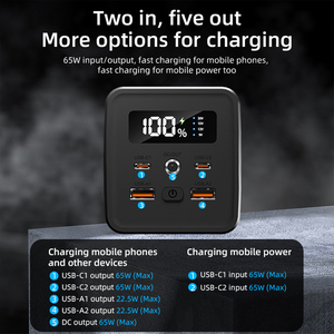 Nuevo Banco de Energía Portátil para Laptop DC PD <span class=keywords><strong>140W</strong></span> 65W, Cargador Rápido de 60000mAh, Batería Externa para Teléfono 25000mAh 30000mAh - Product Image 3