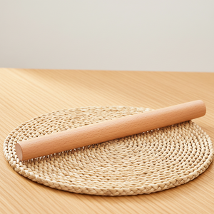 Rouleau à pâtisserie en bois <span class=keywords><strong>pour</strong></span> pâtes, biscuits, tartes, chapatis, fondants, pain - Écologique, antiadhésif, facile à nettoyer - Product Image 1