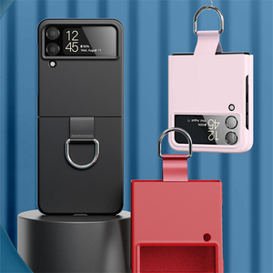 Electrospray-funda de teléfono móvil para Galaxy Z Flip4, carcasa Simple y plegable, con anillo, para PC, Samsung Z Flip3 - Product Image 5