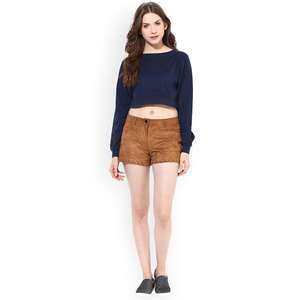 Logotipo personalizado rápido Sexy mujeres Crop Tops Casual Fit Fitness recortado Sudadera con capucha bordado al por mayor en blanco ajustado recortado con capucha para - Product Image 4