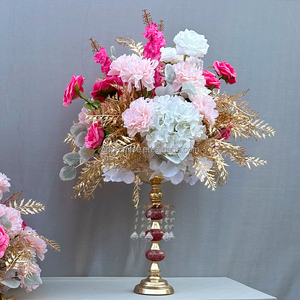 การจัดดอกไม้สีชมพูสำหรับตกแต่งเวทีงานเลี้ยงงานแต่งงานที่สัญญา - Product Image 3
