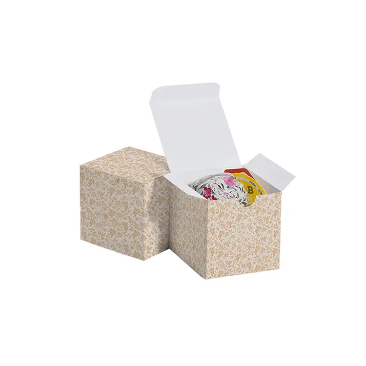 Scatola d'imballaggio pieghevole della bomba del bagno della carta del cartone dei prodotti di cura della pelle quadrati stampati colore pieno su ordinazione