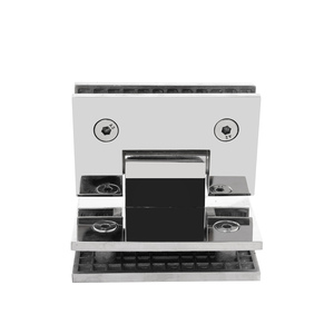 ที่หนีบกระจกห้องน้ำสองชั้นสแตนเลสบานพับกระจก304ทรงสี่เหลี่ยม F-009A - Product Image 2