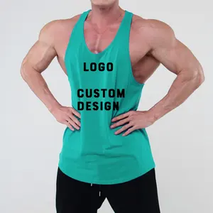Wholesale Custom Logo Men Workout Vest Bodybuilding Sport Running Gym Men's Muscle Tank Top