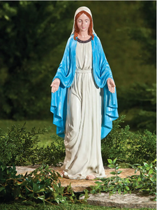 Estatua Católica Cristiana de Resina Hecha a Mano OEM, Estatua de Jardín de la Virgen María Pintada a Mano con Energía Solar Personalizada para la Venta - Product Image 6