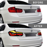 Feux arrière LED de type double écailles de dragon, lentille rouge, pour BMW F30 F35 F80, 2013-2018, nouveau modèle