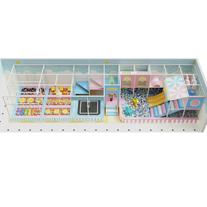 Parque Infantil Seguro para Niños Pequeños, Equipo de Juegos Interior con Tobogán y Piscina de Pelotas para Negocios de Centros de Juego Interiores - Product Image 1