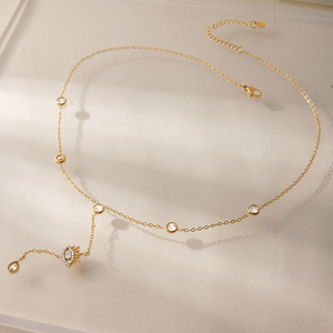 Collana J&D Jewelry con Ciondolo a Forma di Occhio Malvagio in Acciaio Inossidabile Placcato Oro 18K e Zirconia Cubica per Donne - Product Image 5